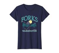 Twilight Forks Washington Movie Maglietta, Donna, Navy, 3XL