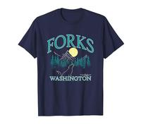 Twilight Forks Washington Movie Maglietta, Uomo, Navy, S