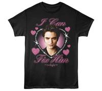Twilight - i Can Fix Lui - Stampa Frontale Adulto Manica Corta Solido Maglia -