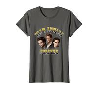 Twilight Team Edward Forever Portrait Collage Vampire Movie Maglietta, Donna, Asfalto, XL