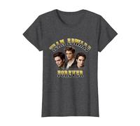 Twilight Team Edward Forever Portrait Collage Vampire Movie Maglietta, Donna, Grigio Scuro, S