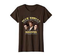 Twilight Team Edward Forever Portrait Collage Vampire Movie Maglietta, Donna, Marrone, L