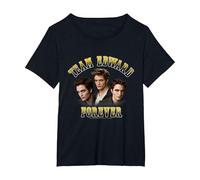 Twilight Team Edward Forever Portrait Collage Vampire Movie Maglietta, Donna Plus-Size, Nero, 2X