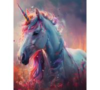 Twilight Unicorn Composition Notebook: Wide Ruled Writing Book for Girls Ages 6-12 with a Colorful Fantasy Horse Cover, 110 Pages, 7.5 x 9.25 Inches