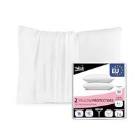 Twillie Set di 2 Copricuscini Impermeabili - Per Cuscini 40 x 80 - Certificato Oeko Tex® - Made in Europe - Copriguanciale in Jersey Microtraspirante - Ultra sottile e Ultra Morbido - Chiusura a Zip