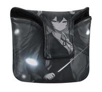 Twim Tail Black Warrior Anime Golf Putter Mallet Mallet Copertura magnetica per mazza quadrata in pelle PU impermeabile
