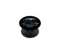 Twin Falls Idaho Bear Silhouette Starry Night Novità PopSockets PopGrip Adesivo
