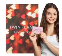 Twin Flame Love Notes Tarocchi, Carte Oracle di intrattenimento, mazzo di tarocchi divinazione del destino, Note d'amore a doppia fiamma, gioco di predizione della fortuna, mazzo di tarocchi con note