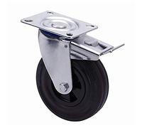 twin-lex Serie 123 - Ruota girevole freno diametro 100 gomma nero