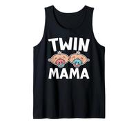 Twin Mama Gemelli Incinta Due Bambini Mamma Canotta