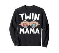 Twin Mama Gemelli Incinta Due Bambini Mamma Felpa