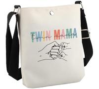 Twin Mama Gift Mom of Twins Gift - Trousse da viaggio per la festa della mamma, Twin Mama Cb Eu, Borsa cosmetica con stampa