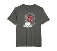 Twin Peaks Coffee Cup And Fish Outlines Maglietta
