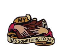 Twin Peaks My Log Has Something to Say - Spilla smaltata, 3,2 cm, smaltata, 3,2 cm