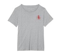 Twin Peaks Red Owl Pocket Maglietta, Donna Plus-Size, Grigio Melange, 1X