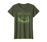 Twin Peaks Souvenir Welcome to Twin Peaks TV Show Maglietta, Donna, Oliva, S