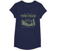 Twin Peaks Souvenir Welcome to Twin Peaks TV Show Maglietta, Ragazze, Navy, L