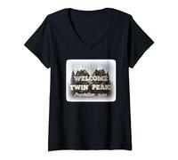 Twin Peaks Welcome To Maglietta con Collo a V