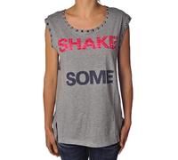 Twin-Set Canotta Top Shake con Applicazioni e Stampa K2S5TH-00082 Grigia tg (M)
