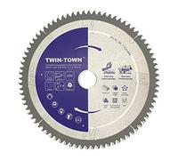 TWIN-TOWN HM - Lama per sega circolare multi-materiale, 254 x 30 mm, Z80, ideale per legno, laminato, MDF, alluminio, plastica, parquet e rame per segare con troncatrice e sega circolare da tavolo