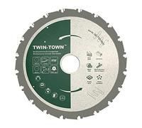 TWIN-TOWN HM - Lama per sega circolare multifunzione, 190 x 30 mm, Z20, ideale per legno, legno con chiodi, acciaio, alluminio, acrilico, plastica, laminato e MDF per sega circolare a batteria