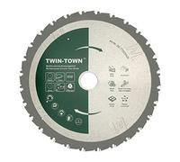 TWIN-TOWN HM Lama per sega circolare multifunzione, 254 x 30 mm, denti 28, ideale per legno, legno con chiodi, acciaio, alluminio, acrilico, plastica, laminato,MDF