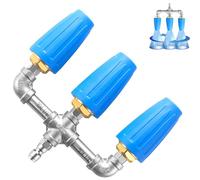Twin/Triple Turbo Nozzle, 360° Rotating Turbo Nozzle for Power Washer with 1/4" Quick Connector, 4000 PSI Max, 4-6 GPM, 2.0 Orifice, Ceramic Core (1)