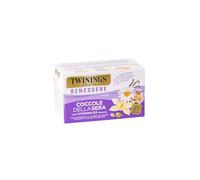 Twinings Benessere Coccole della Sera, Infuso Aromatizzato alla Vaniglia con Camomilla Radice di Cicoria e Spezie, Infusi e Tisane, 1 Confezione da 18 Filtri