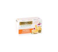 Twinings, Benessere Difesa, Tè Verde, Zenzero ed Echinacea Aromatizzati al Limone, con Vitamina C per il Benessere Immunitario, 1 Confezione da 18 Filtri