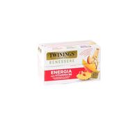 Twinings, Benessere Energia, Infuso Aromatizzato al Mango e Ananas con Menta e Ginseng, con Vitamina B6 per Mantenimento del Metabolismo Energetico, 4 Confezioni da 18 Filtri (72 Filtri Totali)