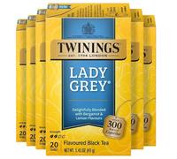 Twinings Black Tea, Lady Grey, 20 Count Bagged Tea (6 Pack) by Twinings