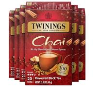 Twinings Chai Tea, 20 Count Bagged Tea (6 Pack)
