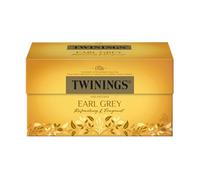 Twinings, Earl Grey Tea, Miscela di Tè Neri Selezionati con Aroma al Bergamotto, Gusto Morbido e Bilanciato, Infusi e Tisane, Confezione da 25 Filtri + 1 Bustina Omaggio di Tè Verde