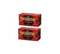 TWININGS Four Red Fruits Tea 2 CONFEZIONI (50 BUSTINE TOTALI) Tè nero infu...