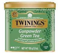 Twinings, Gunpowder Green Tea, Pregiato Tè Verde Orientale, a Basso Contenuto di Teina, dal Sapore Rinfrescante e Caratteristico, 1 Confezione in Latta da 100 gr