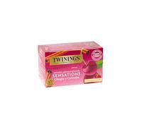 Twinings, Infuso Aromatizzato Sensations Ciliegia e Cannella, Gusto Vellutato e Avvolgente, Senza Caffeina, Infusi e Tisane, 6 confezioni da 20 filtri (120 Filtri Totali)