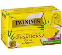 Twinings, Infuso Sensations Cocco e Ananas, Dolce e Rinfrescante, 20 Filtri | Infuso profilo del tè, Sapore Dolce e Rinfrescante, da Gustare Caldo o Freddo