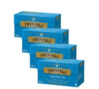 TWININGS Lady Grey Tea CONFEZIONE DA 4 (100 BUSTINE) | Tè nero agli agrumi |