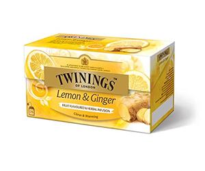 Twinings - Tè al limone e allo zenzero, 25 bustine da 1,5 g, 3 confezioni (3 x 38 g)