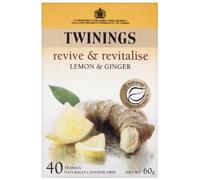 Twinings Tè al limone e zenzero 40 bustine di tè (confezione da 4, 160 bustine di tè)