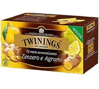 Twinings Tè Aromatizzati - Zenzero e Agrumi - Tè Nero dalle Noti Piccanti dello Zenzero e Profumo Fresco di Limone e Bergamotto - Sapore Avvolgente e Brioso (25 Bustine)