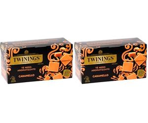 Twinings, Tè Nero Aromatizzato al Caramello, Aroma Dolce di Caramella Mou e Sciroppo Dorato, Gusto Dolce e Forte, Infusi e Tisane, Confezione da 50 Filtri