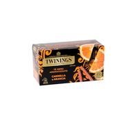 Twinings, Tè Nero Aromatizzato all'Arancia e Cannella, Sapore Avvolgente, con Caffeina, Infusi e Tisane, Confezione da 25 Filtri