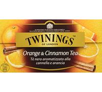 Twinings, Tè Nero Aromatizzato all'Arancia e Cannella, Sapore Avvolgente, con Caffeina, Infusi e Tisane, 6 Confezioni da 25 Filtri