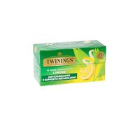 Twinings, Tè Verde Aromatizzato al Limone dal Sapore Rinfrescante, con Caffeina, Infusi e Tisane, Confezione da 25 Filtri