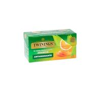 Twinings, Tè Verde Aromatizzato all'Arancia, Gusto Fresco e Leggero, Infusi e Tisane, 1 Confezione da 25 Filtri