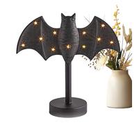 Twinkle Bat Candlestick, Gothic Candle Holder, Halloween Bat Light Decor, Spooky No Flame Centerpiece, Mysterious Desktop Ornament for table, Courtyard, Night Party, Patio, Bookshelf, Desk, Yard