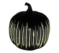 Twinkle Light Pumpkins - Zucche in vetro illuminate con timer, scintillanti notti stellate, set di 2 decorazioni illuminate per autunno e Halloween, perfette per casa, camera da letto, bagno e