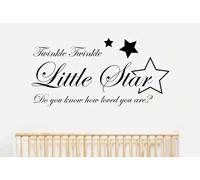 Twinkle Little Star - Adesivo Parete Frase Decalcomania PER BAMBINI Vivaio