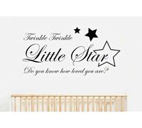 Twinkle Little Star - Adesivo Parete Frase Decalcomania PER BAMBINI Vivaio